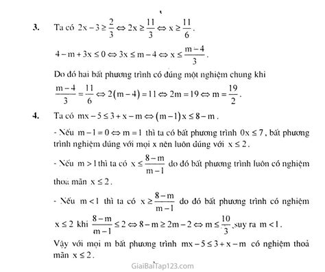 Giải toán 8 Bài 4 Bất phương trình bậc nhất một ẩn