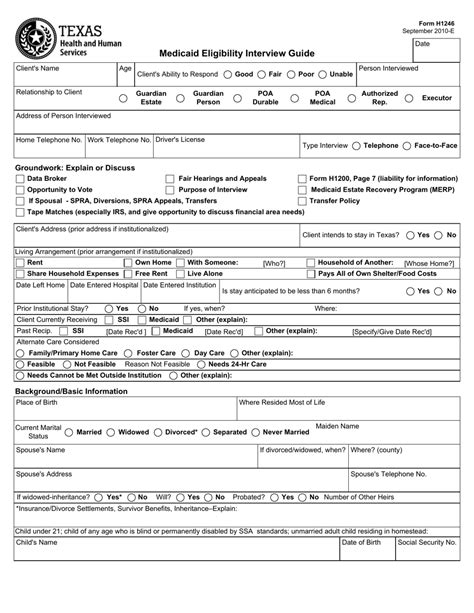 Texas Medicaid Application Form Printable - Printable Forms Free Online