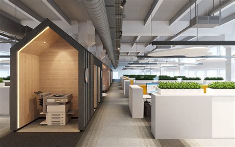 Interior of a modern office, office space, office, minimalism, modern ...