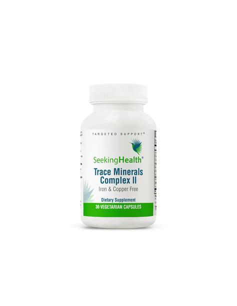 Trace Minerals Complex Ii Iron And Copper Free 30 Capsules Seeking Health