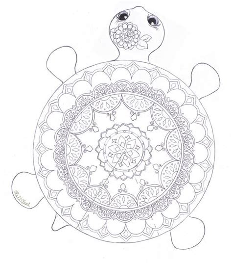 Turtle Mandala Coloring Pages