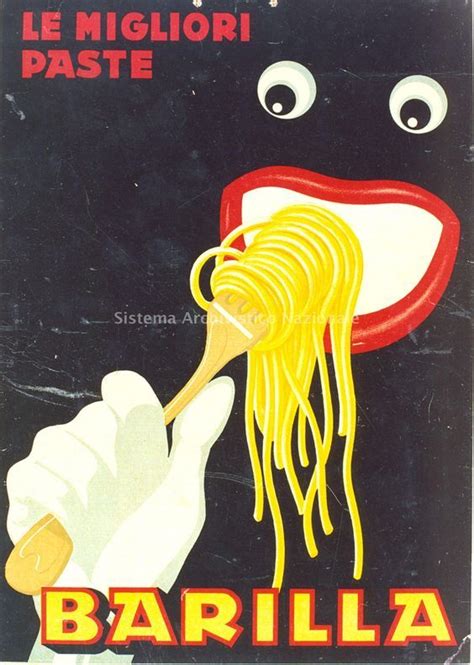 Barilla pasta Pubblicità vintage Poster vintage Poster viaggio vintage