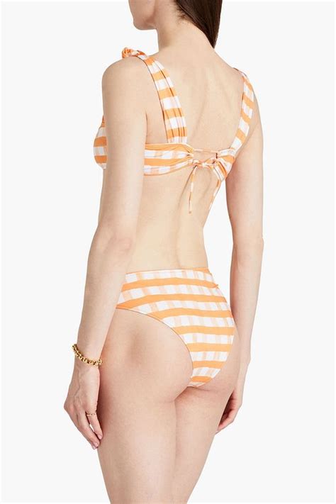 JACQUEMUS Vichy Knotted Gingham Low Rise Bikini Briefs THE OUTNET