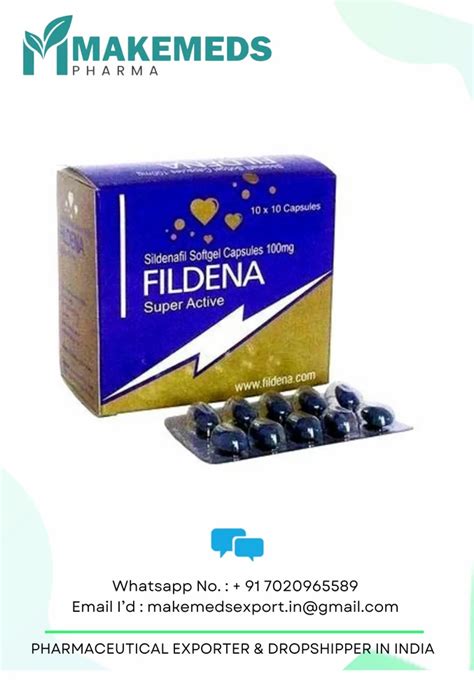 Fildena Super Active Sildenafil Tablets At Rs 200 Stripe Erectile Dysfunction Medicine In