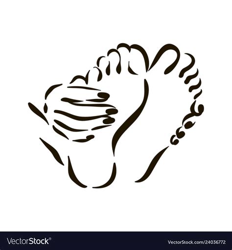 Foot Care Icon Woman Feet Royalty Free Vector Image