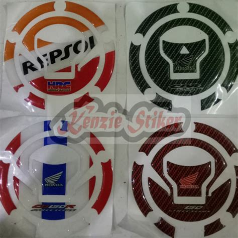 Jual Stiker Tutup Tangki Honda Cbr Cb Karbon Merah 10x10cm Kota