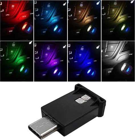 Amazon Povtii USB Type C LED Ambient Light Mini 8 Colors RGB LED