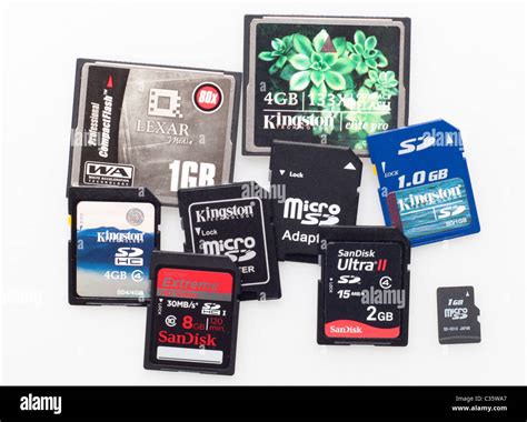 Set Of Modern Memory Cards Stock Photo Alamy