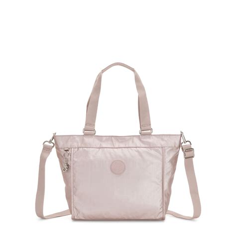 Bolsa De Ombro New Shopper Kipling Metallic Rose Loja De Roupas