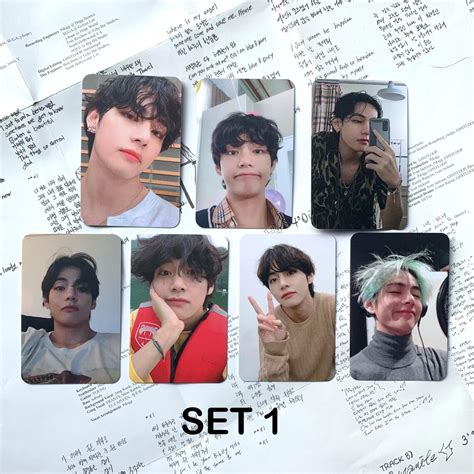 Bts Taehyung Photocards Pack 7 Pcs Etsy