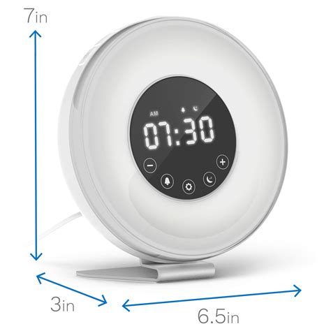 Homelabs Sunrise Alarm Clock Digital Led Clock With 6 Color Switch And Fm Radio For Bedrooms