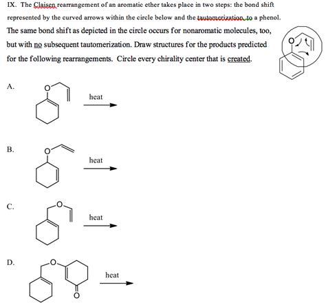 Solved The Claisen Rearrangement Of An Aromatic Ether Takes