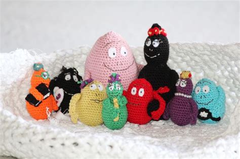 mest virkat Virka familjen Barbapapa gratis virkmönster Crochet