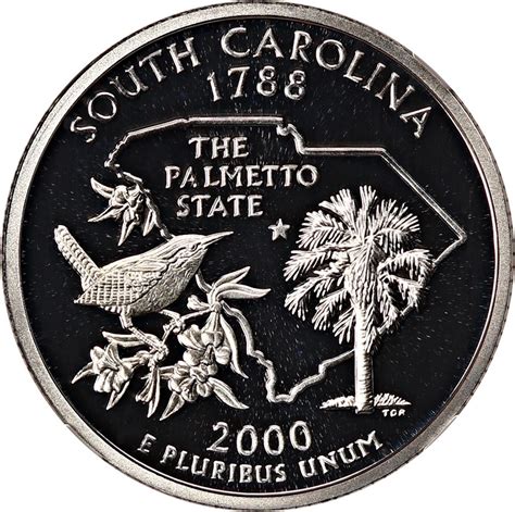 2000 S 50 Statehood Quarter Proof South Carolina Silver DCAM Pricing