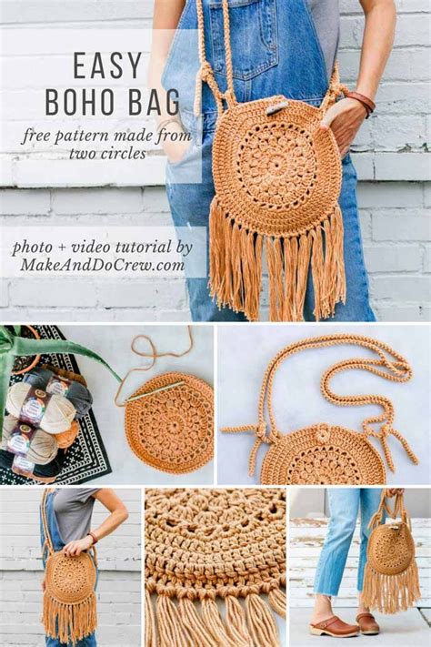 Easy Crochet Boho Circle Purse Pattern Free Pattern Crochet Boho