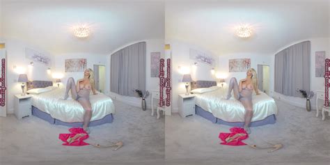 Porchia Halterneck Dress With Grey Glossy Tights Vr Porn Video Vrporn