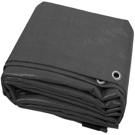 Gsm Waterproof Heavy Duty Tarp Sheet Multipurpose Grey Tarpaulin