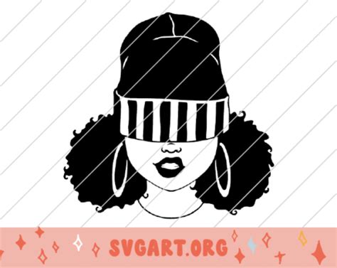 African American Girl With Beanie SVG Free African American Girl With