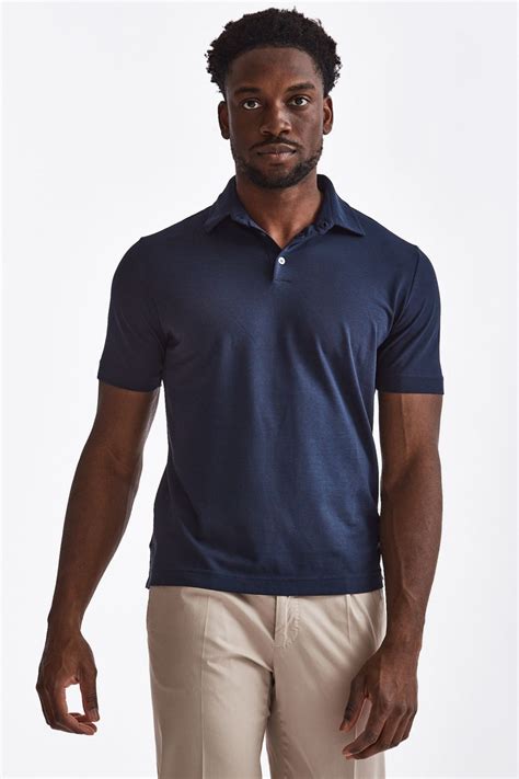 Polo In Cotone Blu Zanone Uomo U Zan Pier Abbigliamento Italia