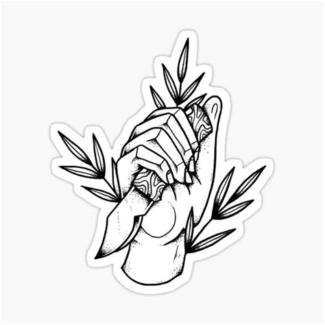 "Hand with knife" Sticker by ivyklomp | Redbubble