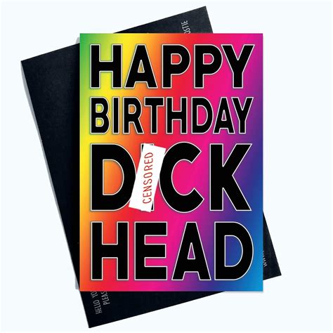 Funny Birthday Cards Greeting Cards Happy Birthday Dickhead Husband