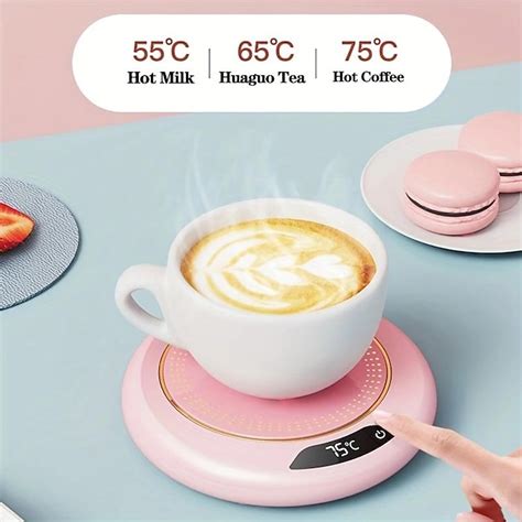 1pc Intelligent Coffee Cup Heater with Thermostat, Coaster, and Gravity ...