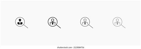 Talent Search Vector Symbol Human Lens Stock Vector Royalty Free