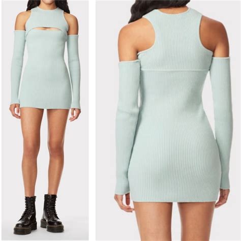 Herve Leger Dresses New Herve Leger Rib Cutout Bodycon Dress Poshmark