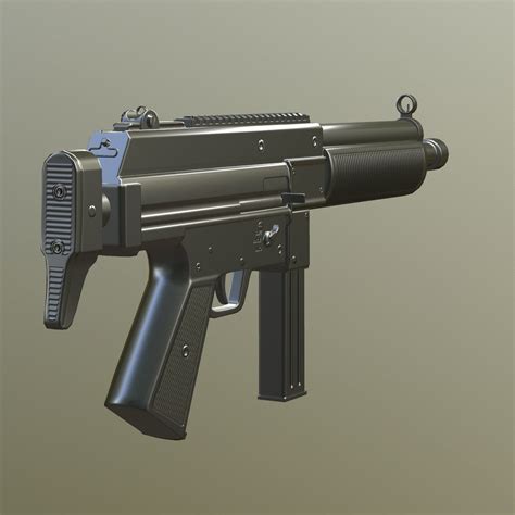 Pistolet Mitrailleur Pbr Mod Le D Fbx Ma Obj Max Upk Free D