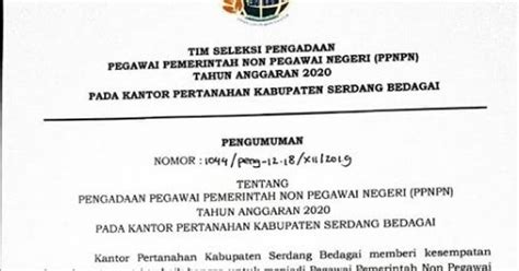 Rekrutmen Tenaga Ppnpn Badan Pertanahan Nasional Tingkat Sma D