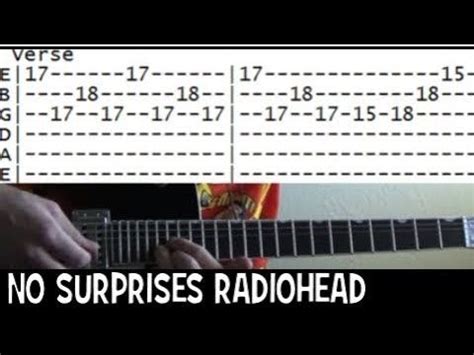 Radiohead No Surprises Chords & Guitar Tab with Guitar Lesson - YouTube ...