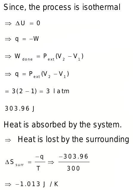 One Mole Of An Ideal Gas At K In Thermal Contact With