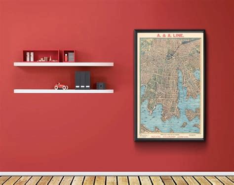 Map Of Sydney New South Wales Australia By Oceanic Etsy