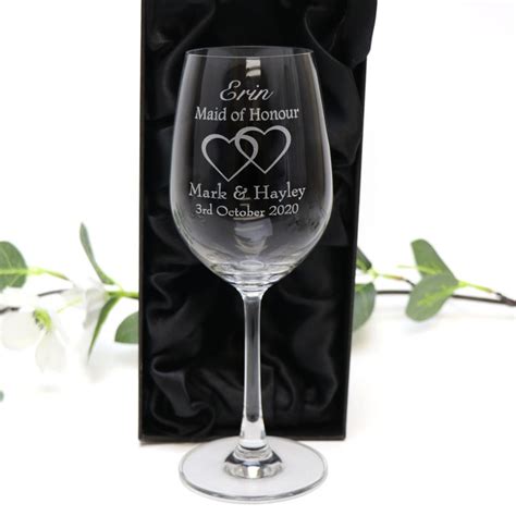 Engraved 350ml Wine Glass T Boxed Box Wedding Personalised Etsy Australia