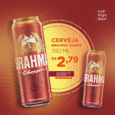 Cerveja Brahma Chopp 550ml Social Media PSD Editável download