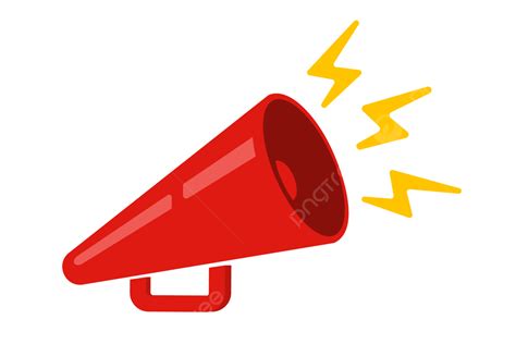 Vector Illustration Of Red Megaphone On Retro Style Loudspeaker