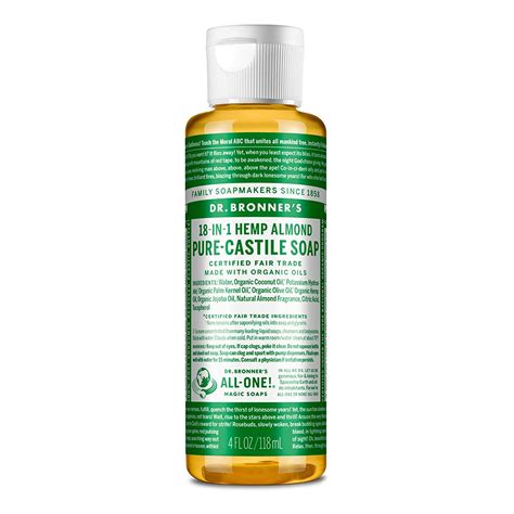 Dr Bronners Pure Castile Liquid Soap Almond Ounce Made With