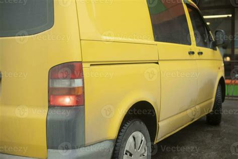 Yellow car in parking lot. Freight transport. 26681323 Stock Photo at ...