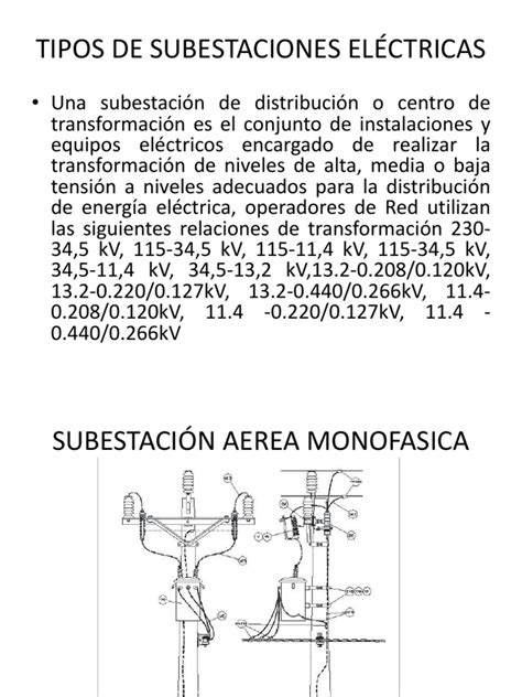 Tipos De Subestaciones Eléctricas Pdf