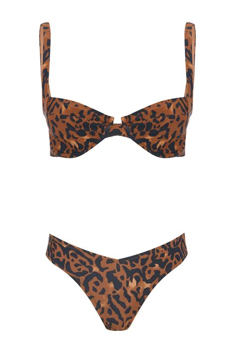 Beach Beyond Kadın Kahve Leopar V kesim bikini altı Fiyatı Yorumları