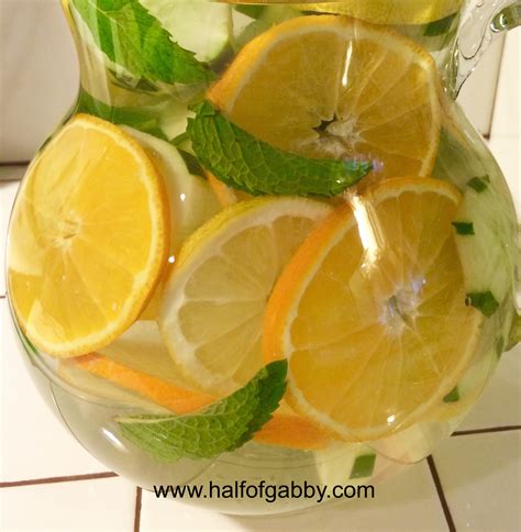 Detox Water Lemon Cucumber Mint Half Of Gabby