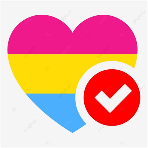 Bandera Del Orgullo Pansexual En Forma De Corazón Png Símbolo