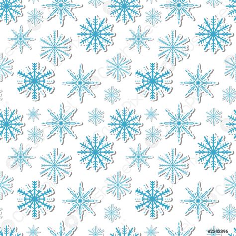 Volumetric Snowflakes Seamless Pattern New Year S Snow Endless