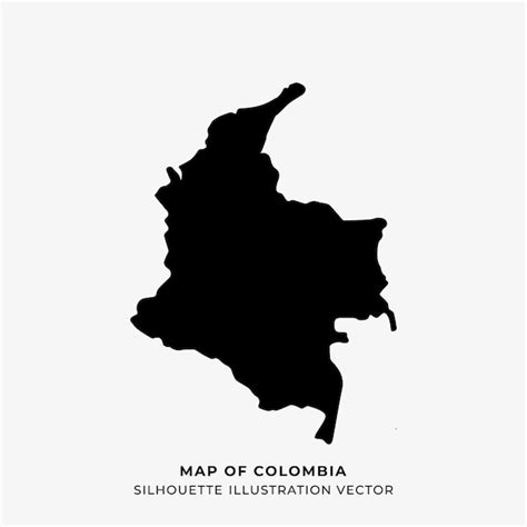 Mapa de colombia silueta ilustración vector Vector Premium