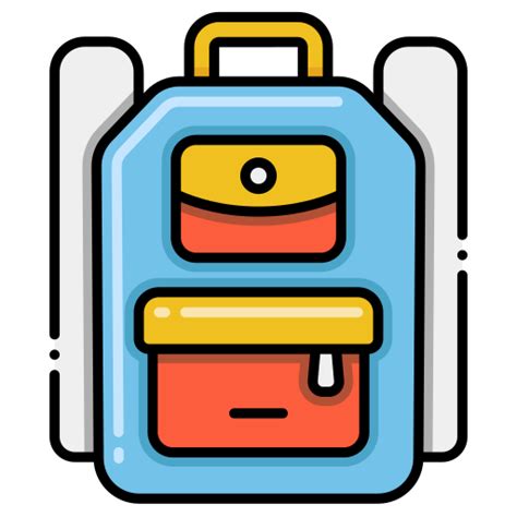 Backpack Flaticons Lineal Color Icon