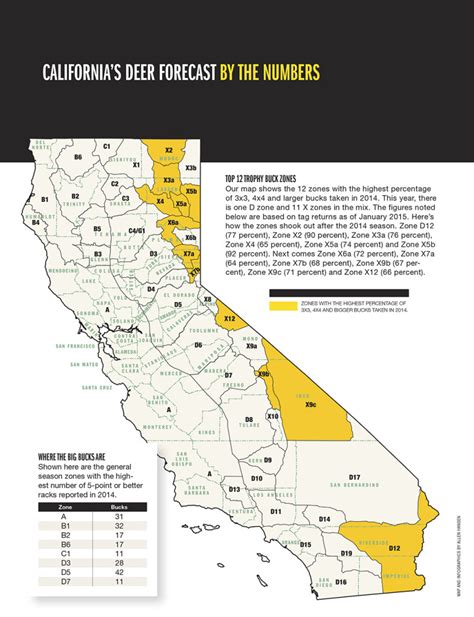 California C Zone Deer Hunting Map Topographic Map Of Usa With States