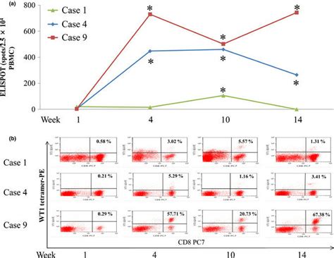 Enzyme Linked Immunospot Elispot And Tetramer Assays Before And After