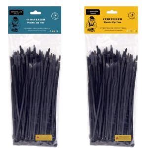 Amazon Cubefeller 12 Inch 8 Inch Zip Ties 200 Pieces Black Zip