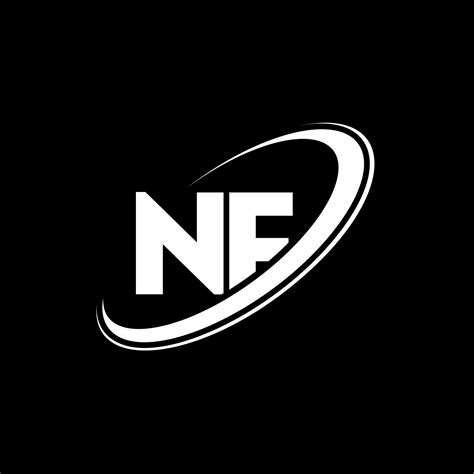 diseño del logotipo de la letra nf nf letra inicial nf círculo