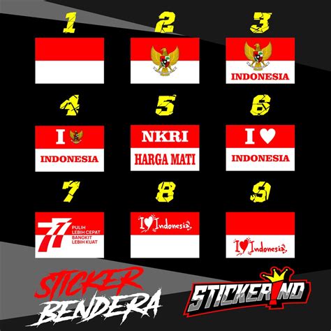 Jual Sticker Stiker Pipi Bendera Merah Putih Stiker Hut Ri Termurah